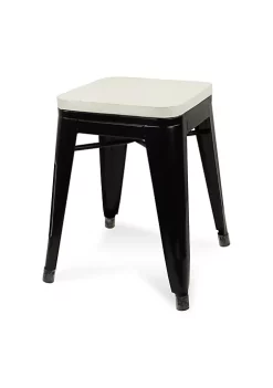 Cheung's Metal Stool With Black Frame And White Seat, Small -Urban Originals™ Shop Belk 614