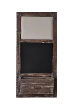 Cheung's Wood Frame Chalkboard And Pinboard With Storage Slot