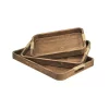 Cheung's Set Of 3 Curved Dark Brown Wood Trays -Urban Originals™ Shop Belk 625