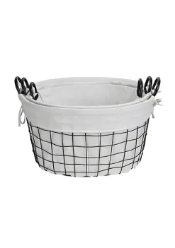 Cheung's Set Of 3 Lined Metal Wire Oval Basket With Handle -Urban Originals™ Shop Belk 642