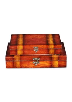 Cheung's Set Of 2 Wooden Boxes Lined -Urban Originals™ Shop Belk 656