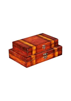 Cheung's Set Of 2 Wooden Boxes Lined -Urban Originals™ Shop Belk 658