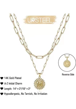 YAOQIANSHU Layered Choker Necklaces For Women, 14K Gold Plated Dainty Paperclip Chain Necklace 9 YAOQIANSHU Layered Choker Necklaces For Women, 14K Gold Plated Dainty Paperclip Chain Necklace -Urban Originals™ Shop Belk 729