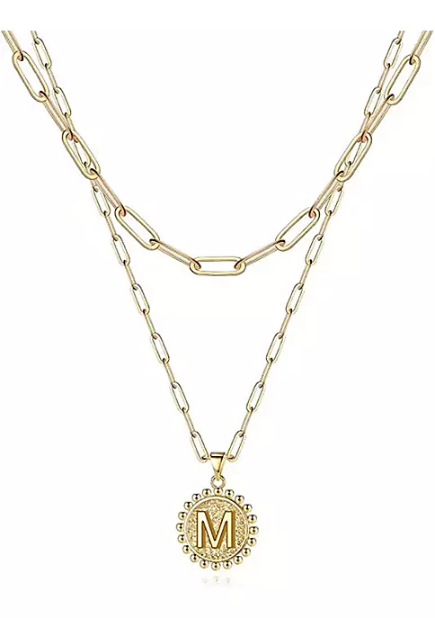 YAOQIANSHU Layered Choker Necklaces For Women, 14K Gold Plated Dainty Paperclip Chain Necklace 6 YAOQIANSHU Layered Choker Necklaces For Women, 14K Gold Plated Dainty Paperclip Chain Necklace - Image 5