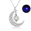 YAOQIANSHU Glow In The Dark Hollow Stone Pendant Crescent Moon Glow Necklace (Purple) -Urban Originals™ Shop Belk 749
