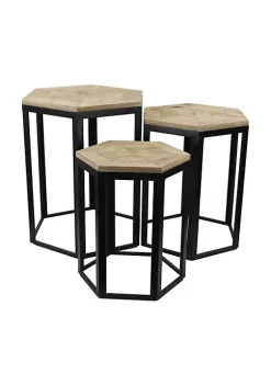 Cheung's Home Indoor Decorative Wood and Metal Nesting table, Set of 3 -Urban Originals™ Shop Belk 80