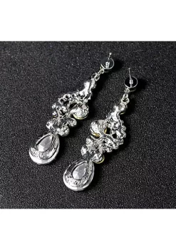 YAOQIANSHU Women's Crystal Necklace And Earrings Set Bride Jewelry Gifts Set (Silver) -Urban Originals™ Shop Belk 800