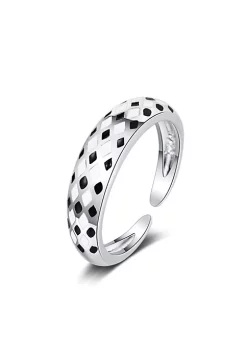 YAOQIANSHU Rings for Women, Checkerboard Flowers Ring Girls Trendy Ring -Urban Originals™ Shop Belk 821