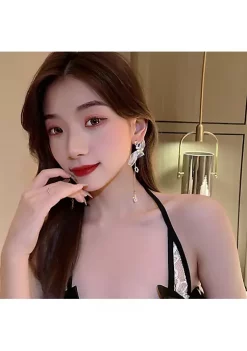 YAOQIANSHU Butterfly Wing Earrings, Chiffon Fabric Earrings Flower Petals Long Earrings -Urban Originals™ Shop Belk 833