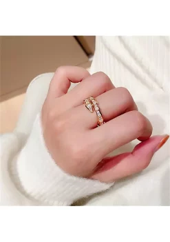 YAOQIANSHU Diamond-studded Open Snake Bone Index Finger Ring for Women Girls Jewelry (Yellow) -Urban Originals™ Shop Belk 842