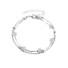 YAOQIANSHU Women's Sterling Silver Anklet, Dainty Adjustable Anklets (Silver) -Urban Originals™ Shop Belk 864