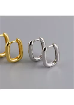 YAOQIANSHU Minimalist Oval Hoop Earrings- 925 Sterling Silver Small Hoop Earrings Rounded for Women Girls (Silver) -Urban Originals™ Shop Belk 873