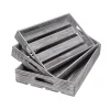 Cheung's Modern Wood Slat Serving Tray with Side Handle - Set of 3, Gray Wash -Urban Originals™ Shop Belk 88