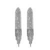 YAOQIANSHU Boho Long Tassel Dangle Chain Crystal Drop Earrings for Woman Girls (Silver) -Urban Originals™ Shop Belk 888