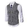 YAOQIANSHU Mens Vertical Striped Waistcoat Peak Lapel Suit Vests for Formal Occasions Business Work Party Wedding Dance Dinner -Urban Originals™ Shop Belk 893