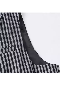 YAOQIANSHU Mens Vertical Striped Waistcoat Peak Lapel Suit Vests for Formal Occasions Business Work Party Wedding Dance Dinner -Urban Originals™ Shop Belk 896