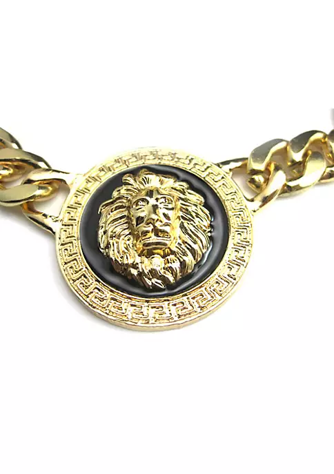 YAOQIANSHU Women's Basketball Wives Style Gold Lion Heads Necklace Hip Hop Statement Chunky Chain (Silver) 4 YAOQIANSHU Women's Basketball Wives Style Gold Lion Heads Necklace Hip Hop Statement Chunky Chain (Silver) - Image 2