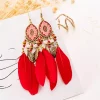 YAOQIANSHU Women Faux Feather Earrings Bohemian Fringe Tassel Long Drop Dangle Earrings Set with Dream Catcher Design (Red) 2 YAOQIANSHU Women Faux Feather Earrings Bohemian Fringe Tassel Long Drop Dangle Earrings Set with Dream Catcher Design (Red) -Urban Originals™ Shop Belk 910