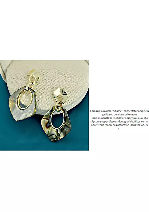 YAOQIANSHU Acrylic Dangle Earrings Gold Plated Polygonal Drop Earrings for Women (Green) 5 YAOQIANSHU Acrylic Dangle Earrings Gold Plated Polygonal Drop Earrings for Women (Green) - Image 3