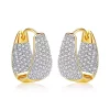 YAOQIANSHU Women's Diamond Curved Earrings, Bling Elegant Luxurious Round Diamond Earrings, Statement Sparkling Earrings -Urban Originals™ Shop Belk 967