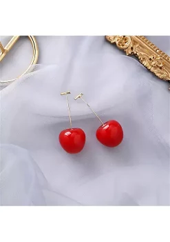 YAOQIANSHU 3D Red Cherry Drop Earrings Cute Fruit Earrings Charm Gift Earrings for Women Girls (Red) -Urban Originals™ Shop Belk 995