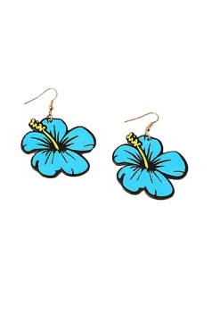 YAOQIANSHU Exaggerated Flower Earrings for Women Girls, Flower Shaped Earrings with Yellow Bud (Blue) -Urban Originals™ Shop Belk 999